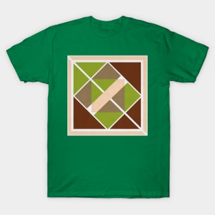 Geometric brown elegant pattern T-Shirt